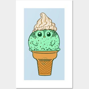 Penguinscoops - classic ice cream Posters and Art